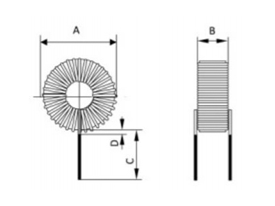 Bobina toroidal (bobina de choque de modo diferencial)
