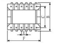 Transformador de líneas, series EE/EI/EF/EEL